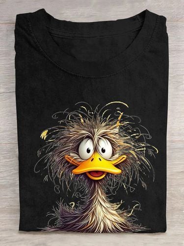 Cotton Duck Casual Crew Neck T-Shirt - Modetalente - Modalova