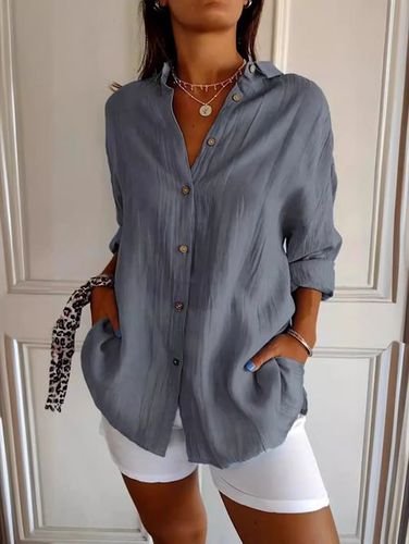 Plain Casual Shirt - Just Fashion Now - Modalova