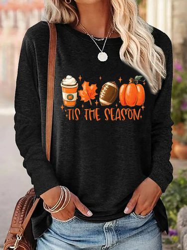 Halloween Jersey Casual Blouse - Just Fashion Now - Modalova