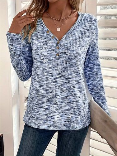 Casual Plain Loose Blouse - Just Fashion Now - Modalova