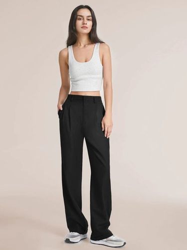 Women's H-Line Straight Pants Commuting Going Out Pants Khaki Casual Plain Spring/Fall Pants - Just Fashion Now - Modalova