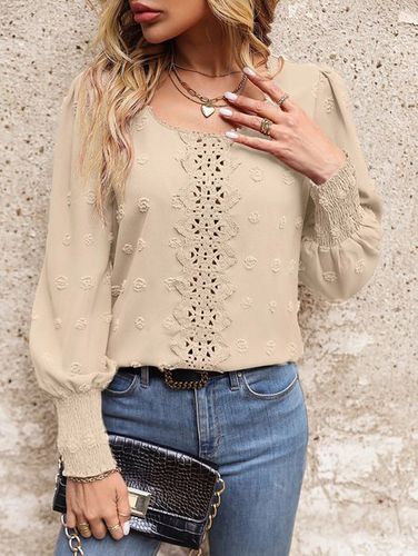 Casual Crew Neck Loose Blouse - Just Fashion Now - Modalova