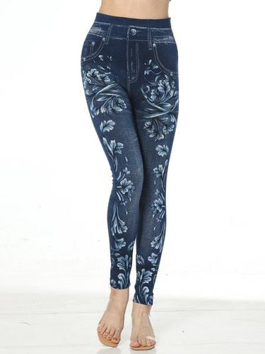 Tight Casual Floral High Elasticity Leggings - Just Fashion Now - Modalova