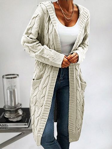 Casual Hoodie Loose Pocket Stitching Cardigan - Just Fashion Now - Modalova