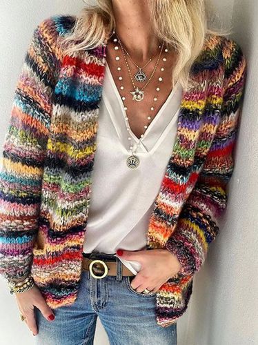 Casual Yarn/Wool Yarn Cardigan - Just Fashion Now - Modalova