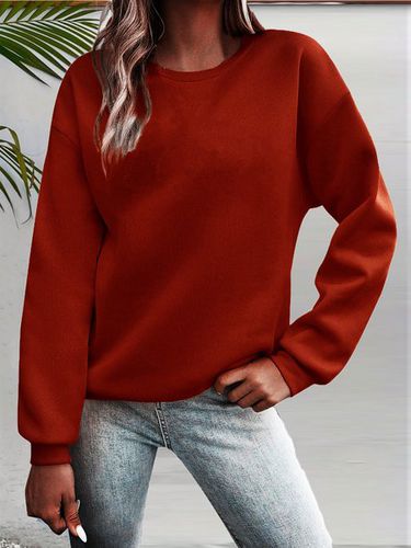 Casual Cat Jersey Crew Neck Sweatshirt - Just Fashion Now - Modalova