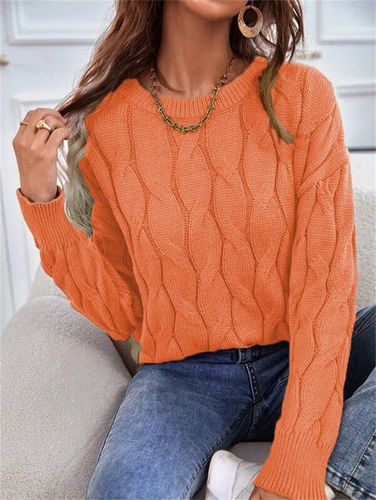 Casual Yarn/Wool Yarn Sweater - Just Fashion Now - Modalova