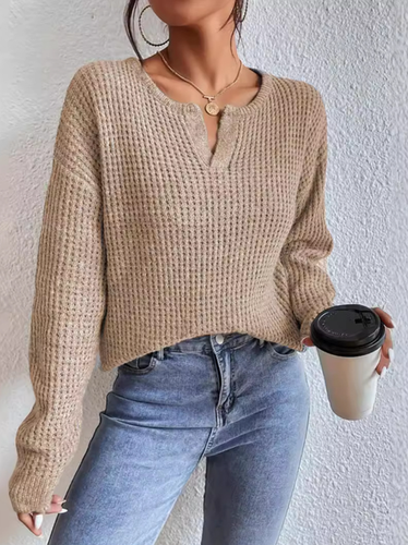 Plain Casual Sweater - Just Fashion Now - Modalova