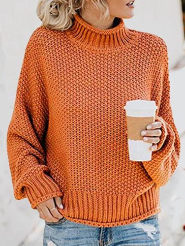 Turtleneck Casual Yarn/Wool Yarn Sweater - Just Fashion Now - Modalova