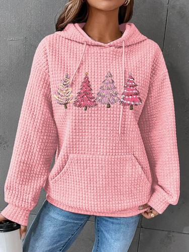 Women's Pink Tree Casual Hoodie - Just Fashion Now - Modalova