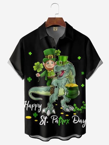 St. Patrick's Day Chest Pocket Short Sleeve Casual Shirt - Modetalente - Modalova