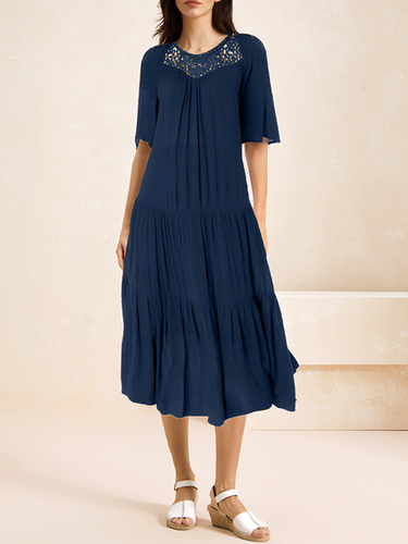 Casual Cotton Dress With No - Modetalente - Modalova