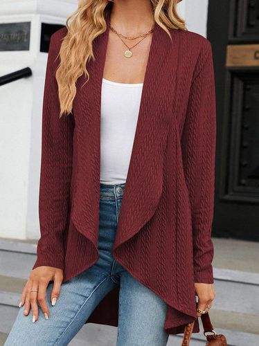 Plain Casual Crew Neck Kimono - Just Fashion Now - Modalova