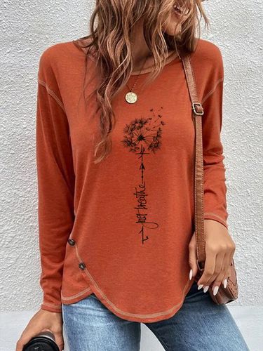 Loose Dandelion Casual Jersey T-Shirt - Modetalente - Modalova