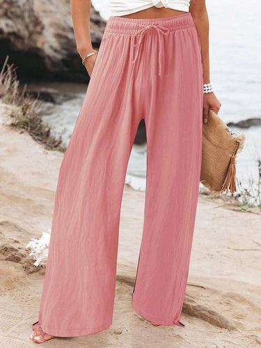 Plain Loose Casual Pants - Just Fashion Now - Modalova