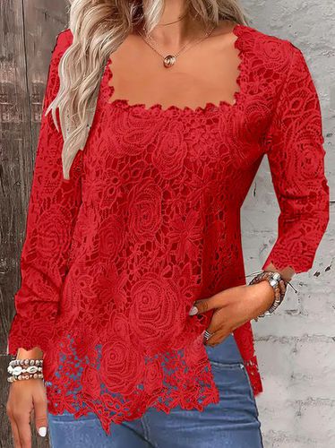 Lace Casual Shirt - Just Fashion Now - Modalova