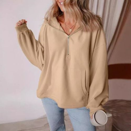 Hoodie Zipper Casual Loose Sweatshirt - Just Fashion Now - Modalova