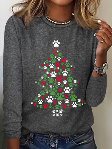 Christmas Dog Casual Long Sleeve Shirt - Just Fashion Now - Modalova