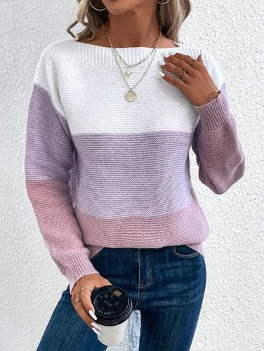 Wool/Knitting Casual Crew Neck Sweater - Just Fashion Now - Modalova