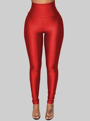 Casual Plain Tight Leggings - Just Fashion Now - Modalova