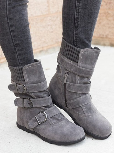 Plain Casual Winter Cotton-Padded Boots - Just Fashion Now - Modalova