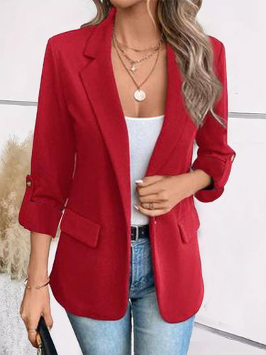 Casual Regular Fit Lapel Collar Floral Blazer - Just Fashion Now - Modalova