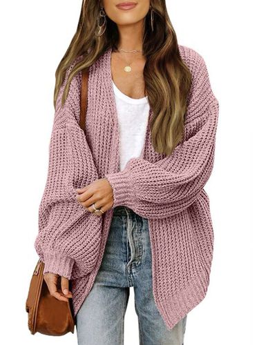 Others Casual Balloon Sleeve Wool/Knitting Cardigan - Just Fashion Now - Modalova