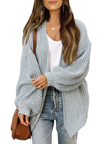 Others Casual Balloon Sleeve Wool/Knitting Cardigan - Just Fashion Now - Modalova