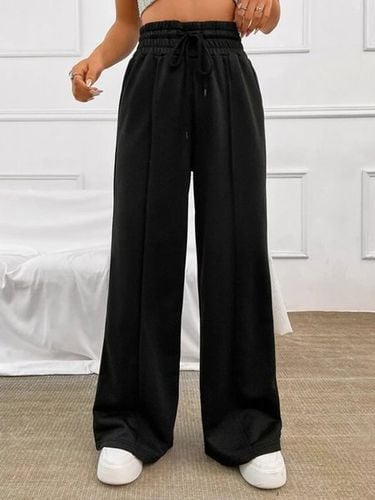 Women's H-Line Wide Leg Pants Daily Going Out Pants Sky Blue Casual Plain Spring/Fall Pants - Just Fashion Now - Modalova