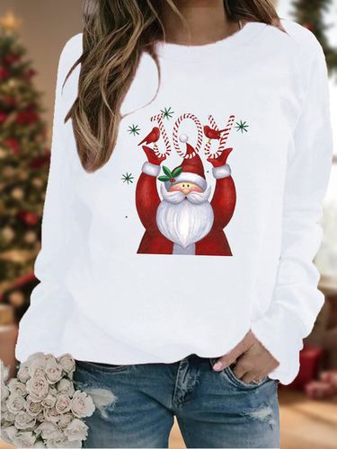 Casual Loose Christmas Sweatshirt - Just Fashion Now - Modalova