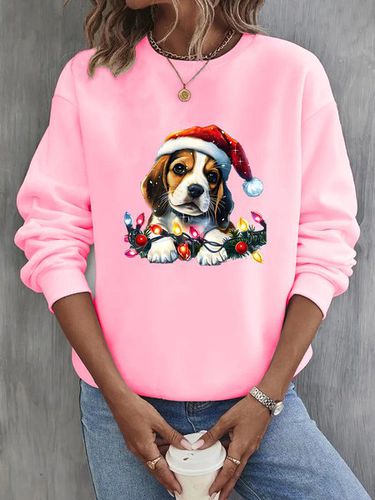 Casual Christmas Crew Neck Sweatshirt - Just Fashion Now - Modalova