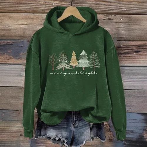 Casual Loose Christmas Hoodie Sweatshirt - Just Fashion Now - Modalova