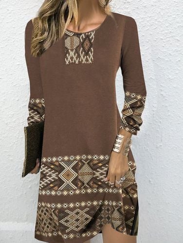 Ethnic pattern printing Retro dress - Just Fashion Now - Modalova