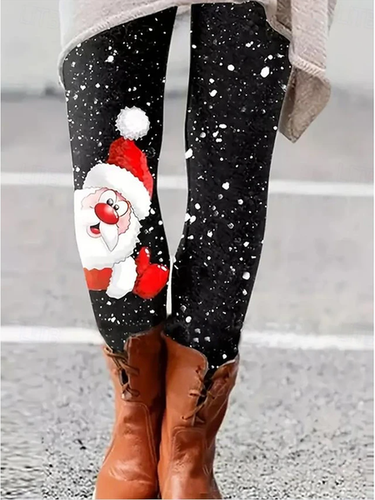 Christmas Print Leggings - Just Fashion Now - Modalova