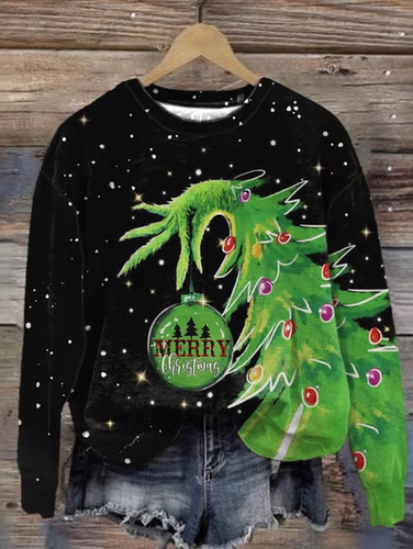 Casual Loose Christmas Sweatshirt - Just Fashion Now - Modalova