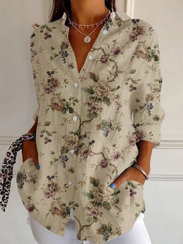 Casual Floral Loose Shirt - Just Fashion Now - Modalova