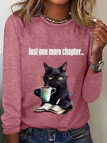 Just one more chapter Long Sleeve Crew Neck T-shirt - Just Fashion Now - Modalova