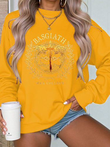 Casual Loose Text Letters Sweatshirt - Just Fashion Now - Modalova