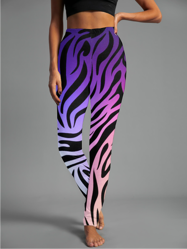 Zebra Print Leggings - Just Fashion Now - Modalova