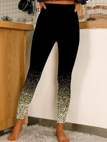 Gradient glittering high stretch printed Leggings - Just Fashion Now - Modalova