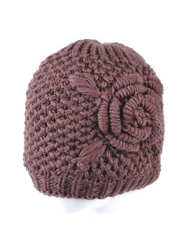 D Flower Knitted Warm Hat - Modetalente - Modalova