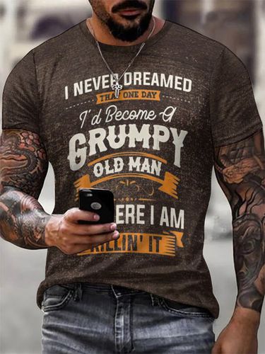 Mens Grumpy Old Man Vintage Short Sleeve Short Sleeve T-Shirt - Modetalente - Modalova
