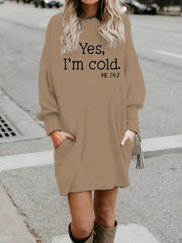 Womens Yes I Am Cold Casual Dress - Modetalente - Modalova