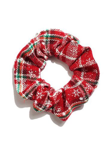 Christmas Snowflake Plaid Large Hair Tie Christmas Hair Rope Elastic - Modetalente - Modalova