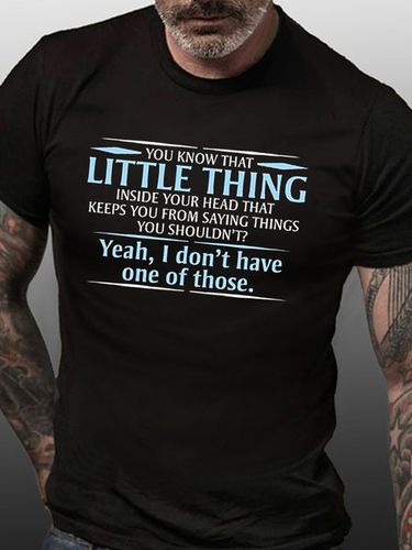 Funny You Know The Little Thing Casual Short Sleeve T-Shirt - Modetalente - Modalova