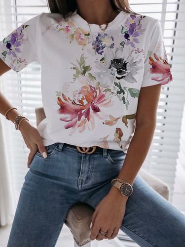 Mother's Day themed floral print spring new hot women's T-shirt - Just Fashion Now - Modalova