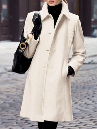Loose Shawl Collar Urban Overcoat - Just Fashion Now UK - Modalova