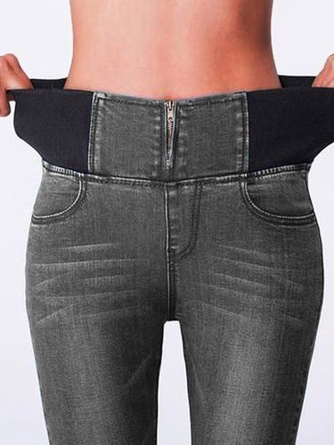 Tight Denim Plain Jeans - Modetalente - Modalova