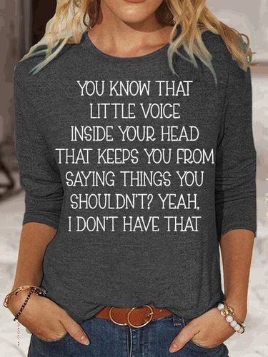 Womens Little Voice Inside Your Head Top - Modetalente - Modalova