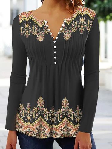 Jersey Casual Ethnic Printed Top tunic - Modetalente - Modalova